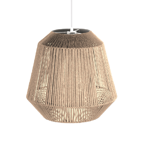 Colgante 1 luz de cuerdas 40 x 20 cm Alfonsa tostado